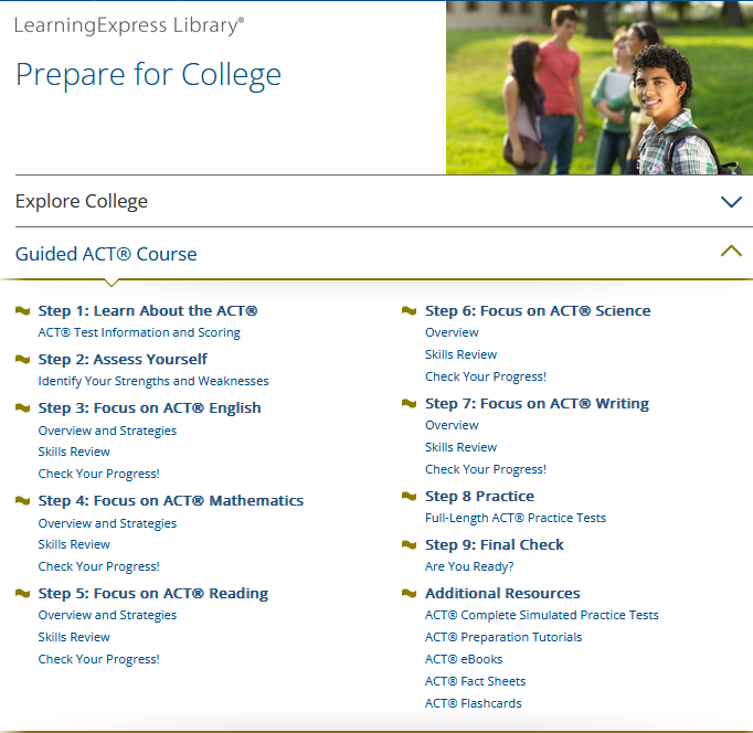 Prepare for College: Test Prep Resources at Fountaindale